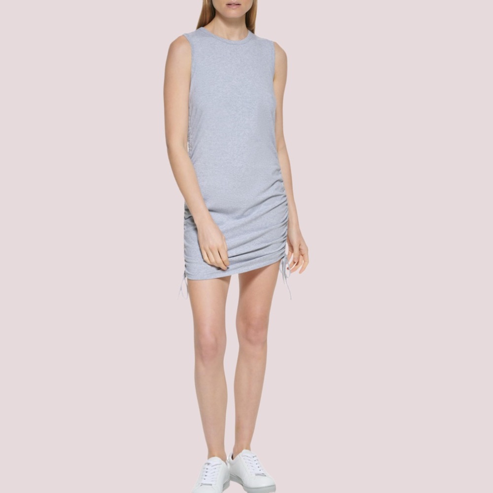 NWT‎ Calvin Klein Women's Jersey Dress, Pearl Heather Grey - P-Large